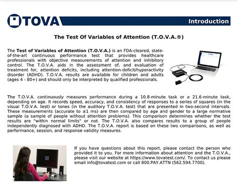 tova test package offersings|does tova test mean adhd.